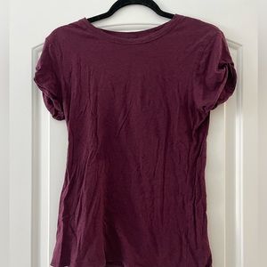 Maroon short sleeve shirt